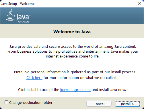 Java 8 u51 x64